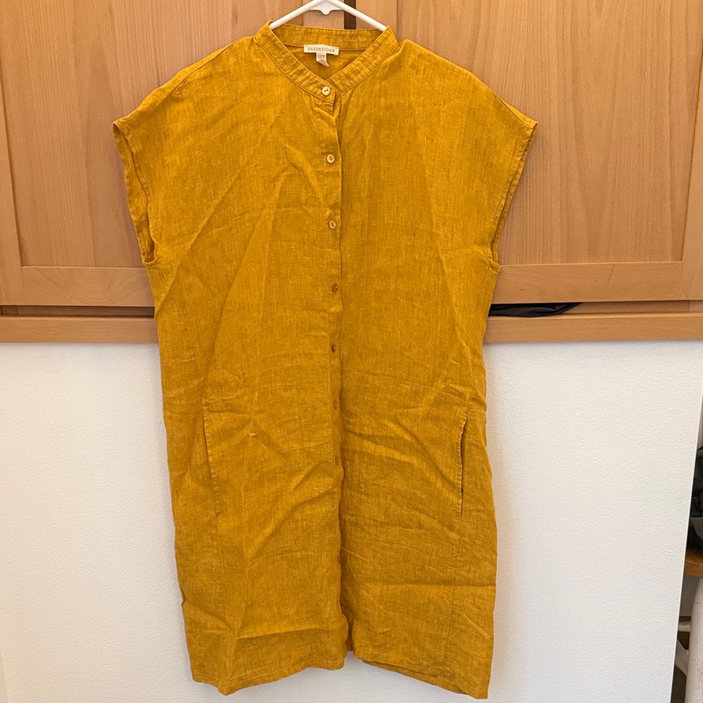 Eileen Fisher organic linen tunic dress